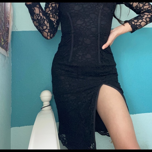 Lacey black topshop dress - Picture 2 of 2